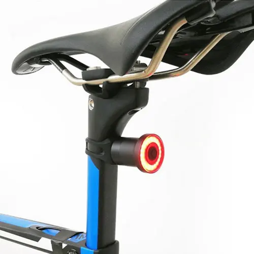 Seatpost Style Велосипедный фонарь для велосипеда, задний свет Автоматическое включение/выключение с одной кнопкой стоп-сигнал зондирования IPx6 Водонепроницаемый светодиодный зарядная велосипедная задняя фара - Цвет: Seatpost Style