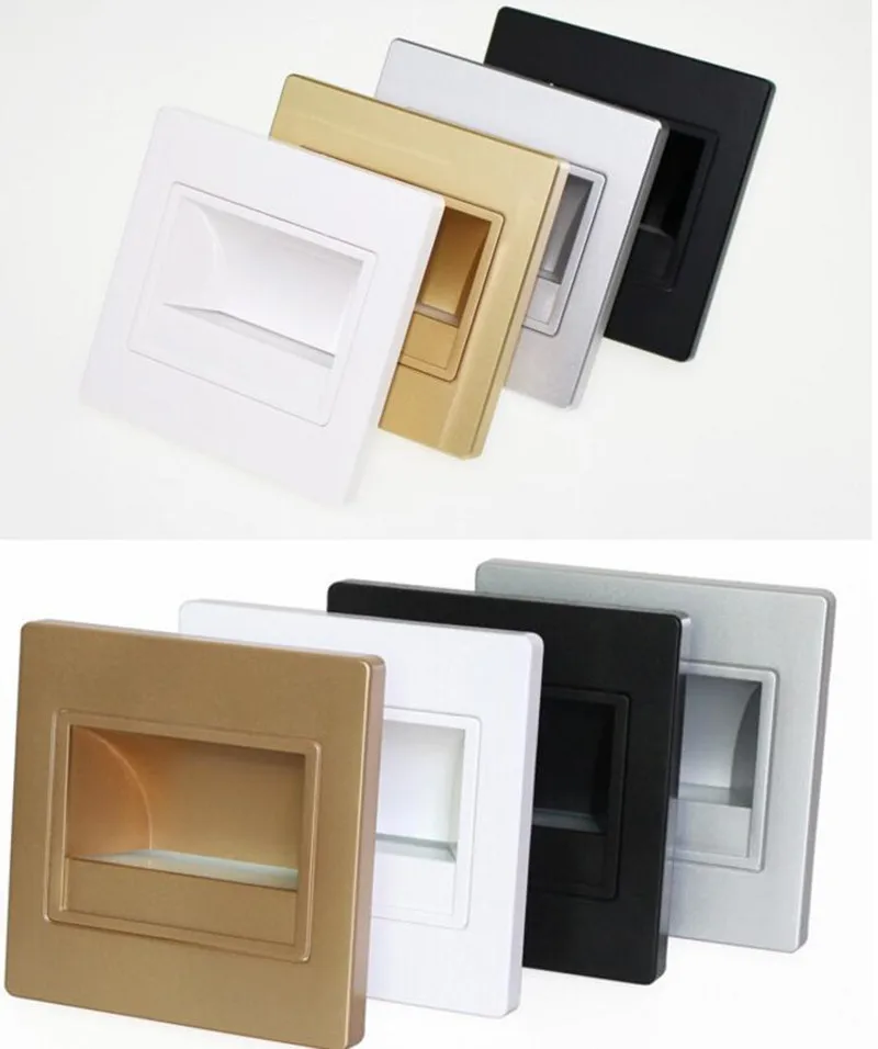 Квадратный светодиодный встраиваемый светильник настенный декоративный COB