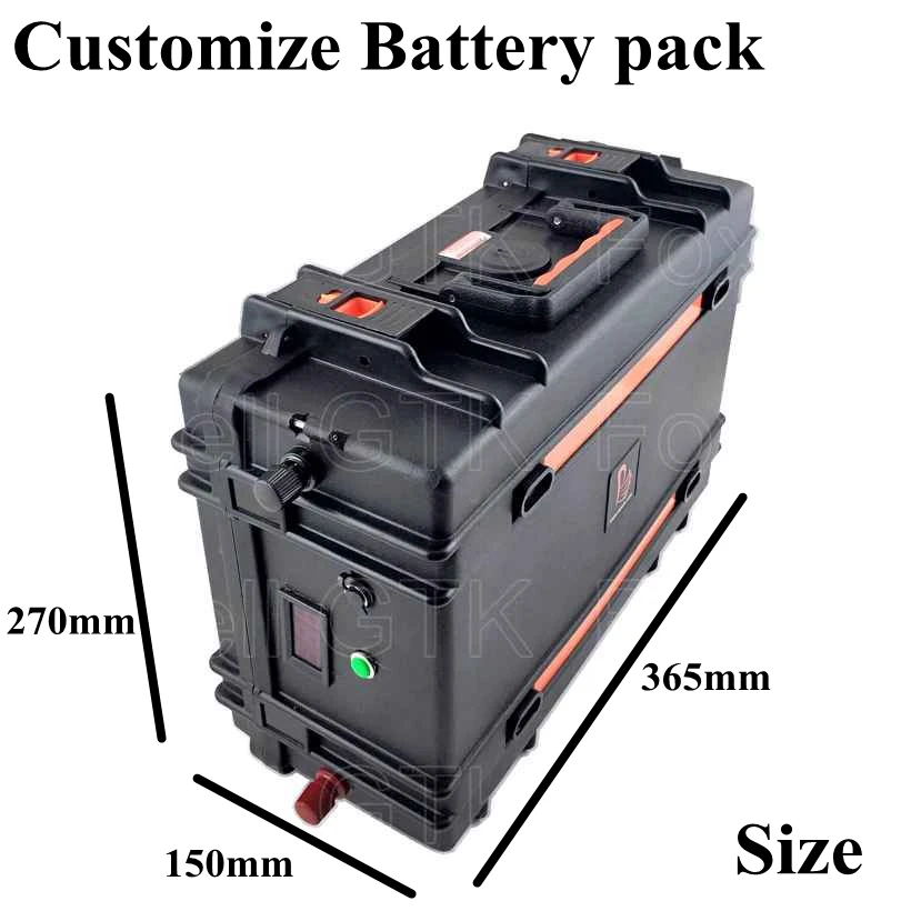 24V 60AH LiFePO4 Батарея пакет Сверхдолгий срок службы-1500W 24v 50ah Электрический велосипед