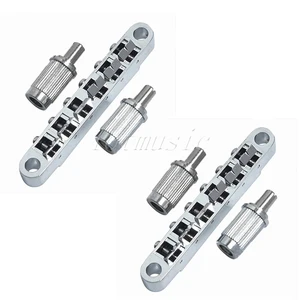 2Sets Chrome Tune-o-Matic Bridge ABR-1 Style Guitar Accessories for Electric Guitar Replacement Parts