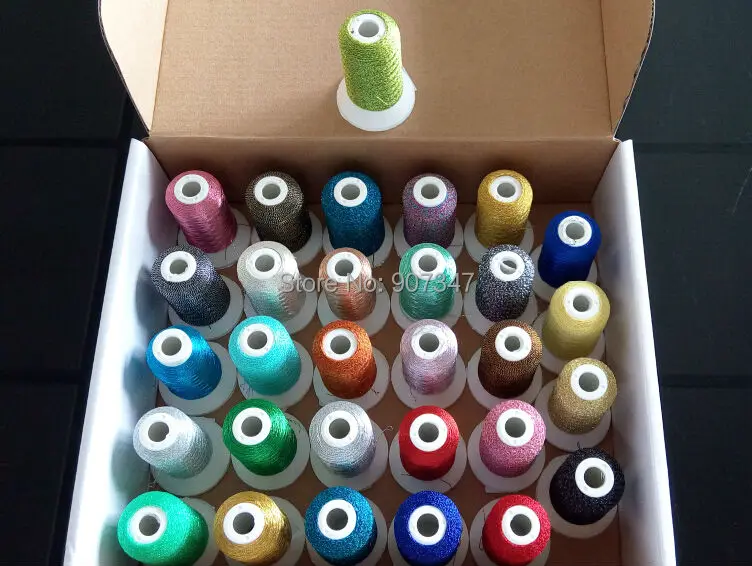 Simthread Новое поступление Металлическая вышивка нить 550 ярдов мини конус