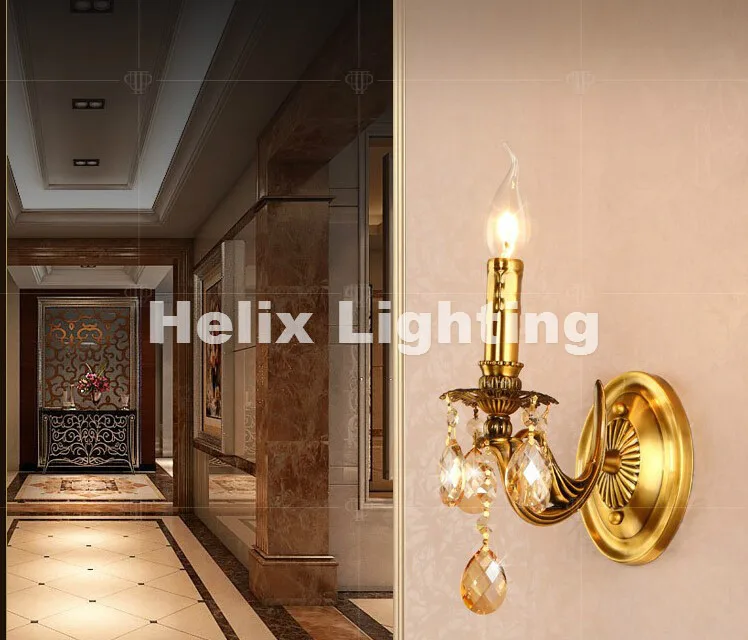 Новая современная Европейская латунная подвесная люстра медная лампа Роскошная