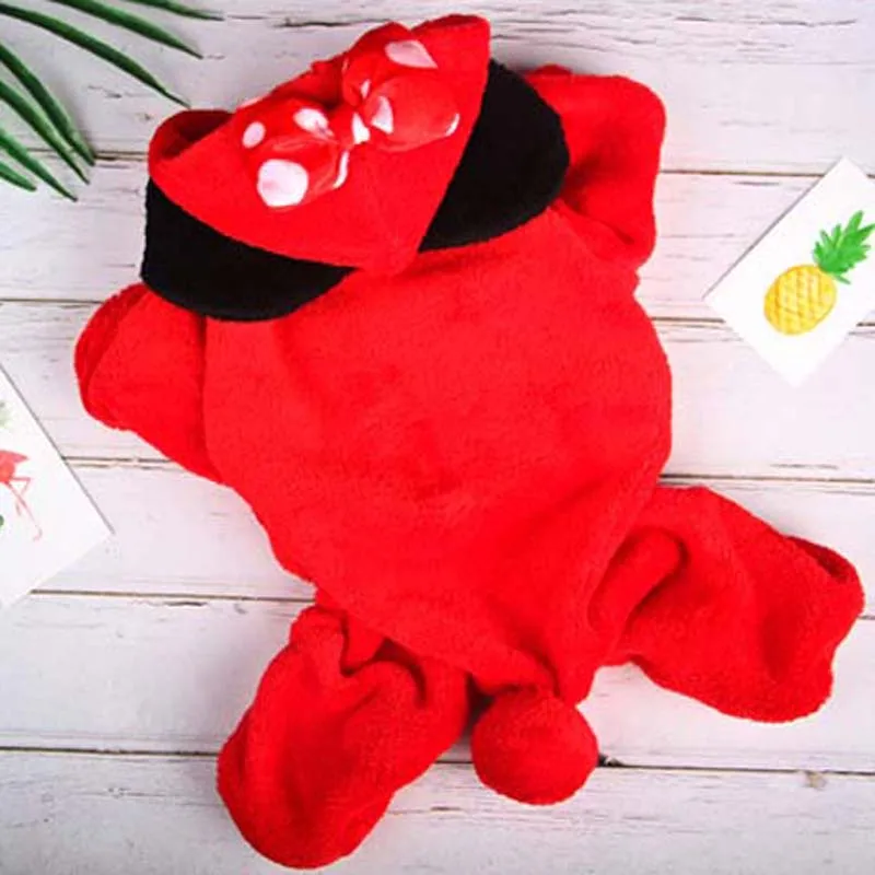 Новый маленький щенок Одежда для собаки из флиса Модный комбинезон с милыми