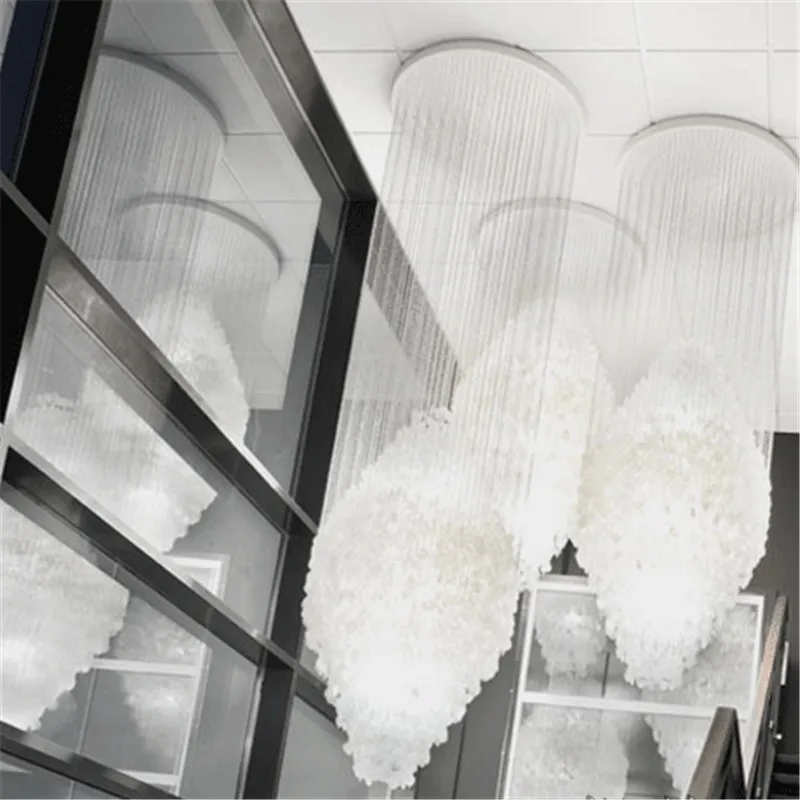 Современные Люстры с белым корпусом потолочные светильники для гостиной люстры