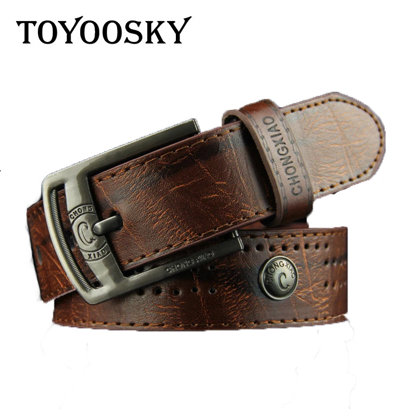

TOYOOSKY 2019 Designer Belt Men Hollow Rivet Ceinture Homme Punk Cowboy Casual Han Belt High Fashion Quality Men Belt For Jeans