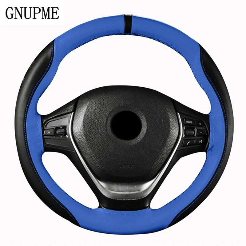 

DIY Steering Wheel Covers Artificial leather braid on the steering-wheel of Car With Needle and Thread Interior accessories