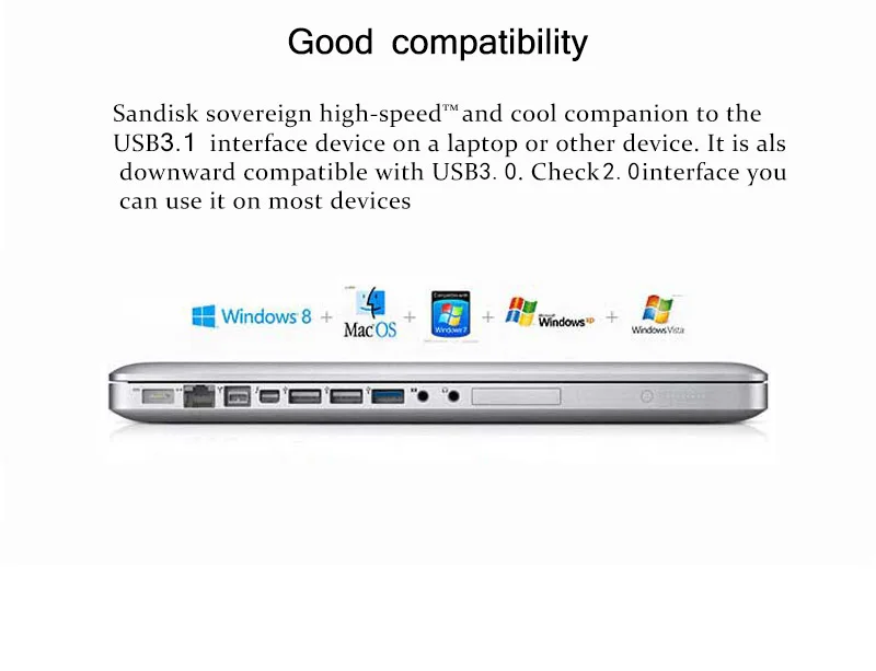 SanDisk Ultra Fit USB 3,1 флэш-диск до 130 МБ/с. флеш-накопитель 16 ГБ 32 ГБ 64 ГБ 128 Гб флэш-памяти USB флэш-накопитель