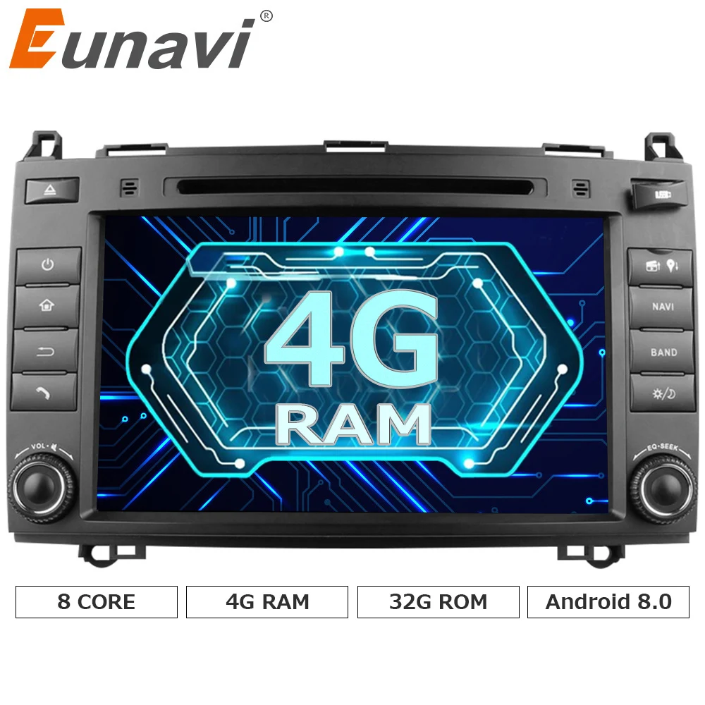 Eunavi 2 Din Octa 8 ядра Android 0 автомобиль DVD gps для Mercedes/Benz C Class W203 2004 2007 C200 C230 C240 C320 C350 CLK W209