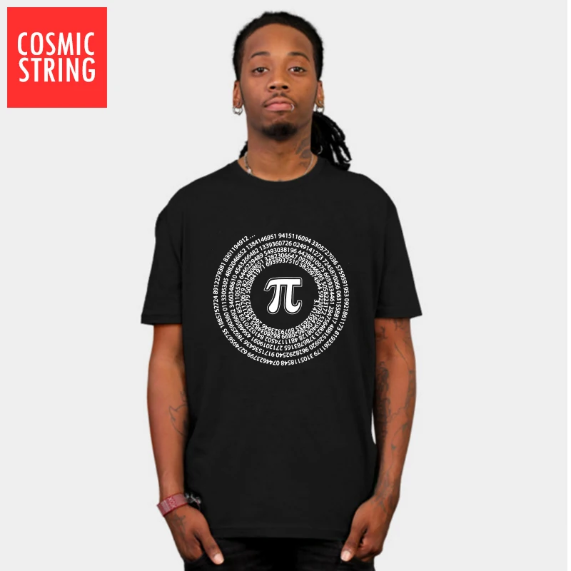 Футболка COSMIC STRING мужская с принтом пай тенниска из 100% хлопка повседневная майка