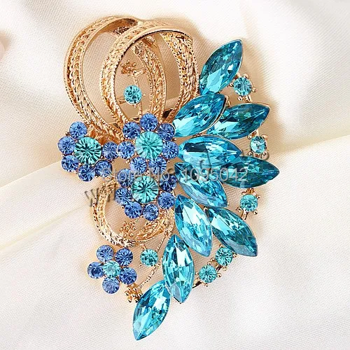 Free shipping!!!Resin Brooch 2014 Jewelry Zinc Alloy with Crystal gold color plated faceted &amp rhinestone mixed colors | Украшения и