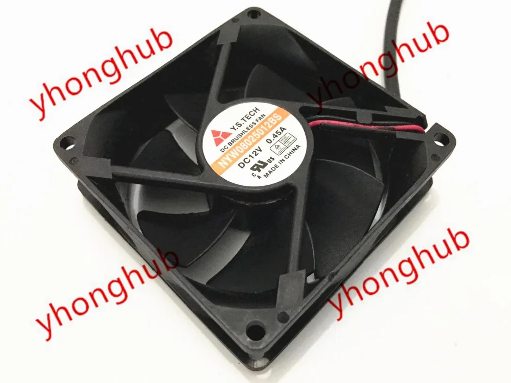 2-проводной Вентилятор охлаждения сервера Y.S TECH NYW08025012BS DC 12 В 0.45A 80x80x25 мм