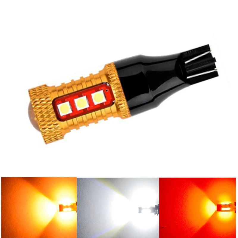 

2Pcs Super T15 W16W 921 912 Car LED Reverse Light Auto Backup Lights Bulbs 15SMD 3030 White Red Yellow DC 12V