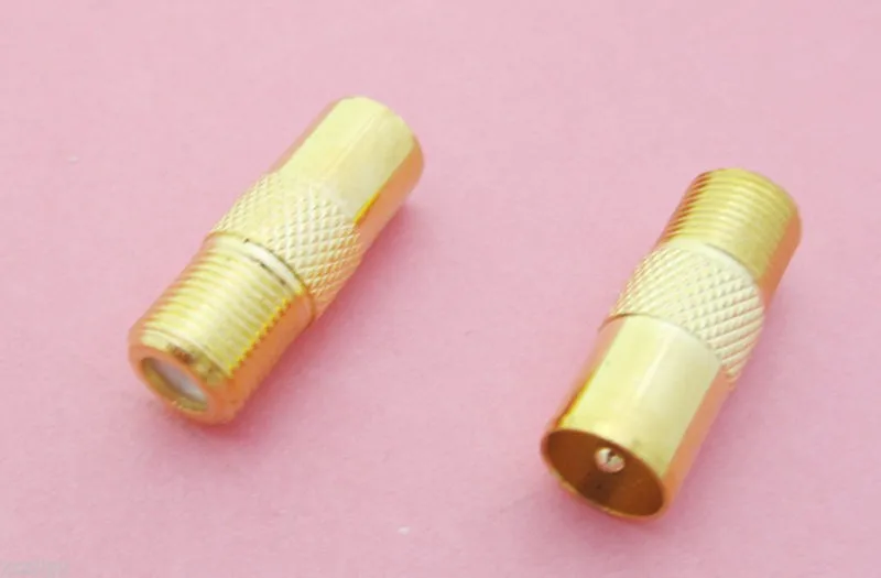 100 шт. позолоченный гнездовой разъем F к разъему IEC PAL DVB T TV штекер RF|connector module|connector