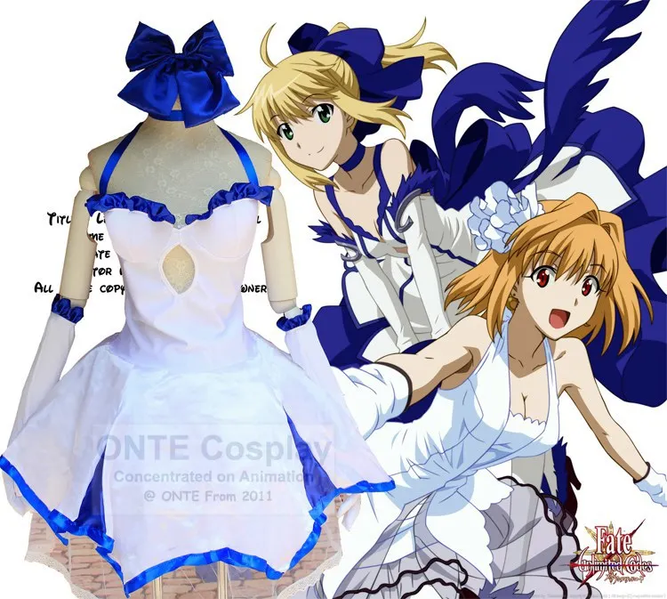 

Fate/stay night Cosplay Costume Fate/Zero Saber Lily Cosplay Costume The BlueLily Dress