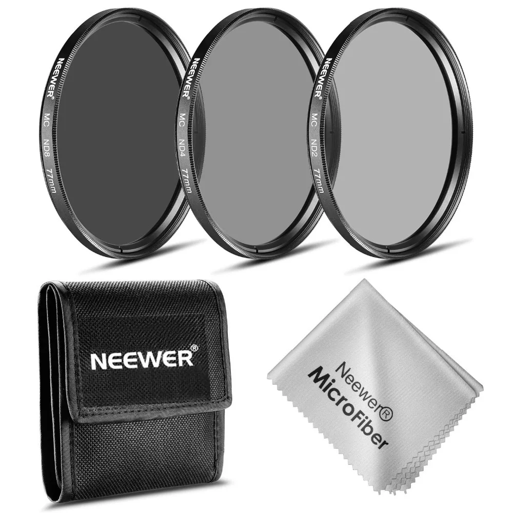 Набор фильтров Neewer 77 мм ND (ND2 ND4 ND8)+ салфетка из микрофибры для очистки CANON EF 24 105 f/4 L