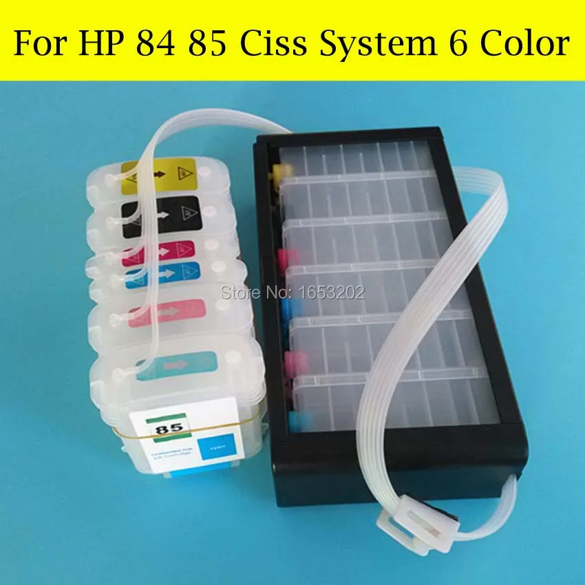 1 комплект СНПЧ система для HP 84 85 Designjet 130 90 30 C5016A C9425A C9426A C9427A принтер с чипом