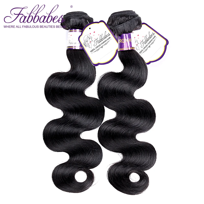 Fabbabes Hair Products Brazilian Remy Body Wave 1 Piece 100% Human Weave Bundles Weaving | Шиньоны и парики