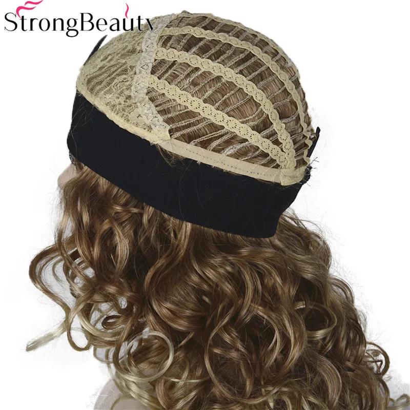 Мощный красивый синтетический полупарик с головной повязкой длинные кудрявые