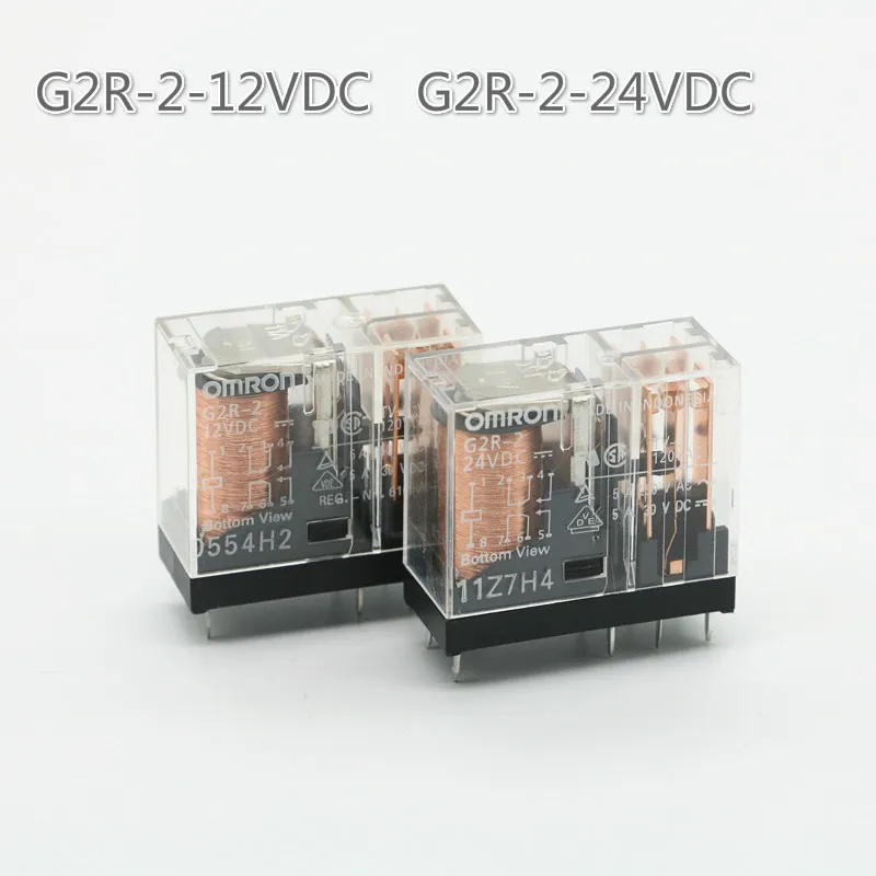 10 шт./лот 100% оригинальный новый реле G2R-2-12VDC G2R-1-24VDC G2R-2 12V 24V G2R 2 8PIN 5A на off |