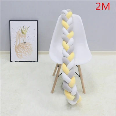 as picture 2M 1 м/2 м/3 м Детская кровать бампер узел детская кровать подушка De Lit Tresse Bebe бортики для кроватки Детская кроватка бампер декор комнаты - Цвет: as picture 2M