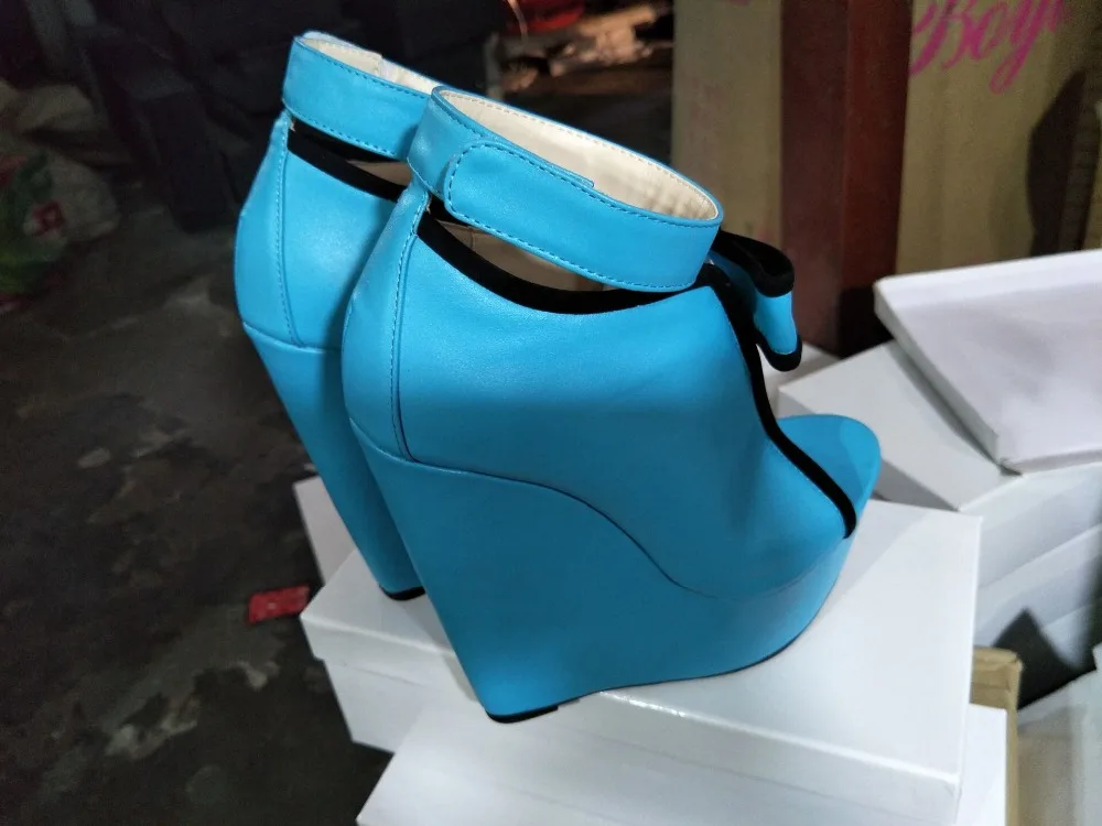 Women Sandals 2019 14.5cm wedges heel shoes peep toe pumps women shoes.SIZE:34-45 plus size sandals | Обувь