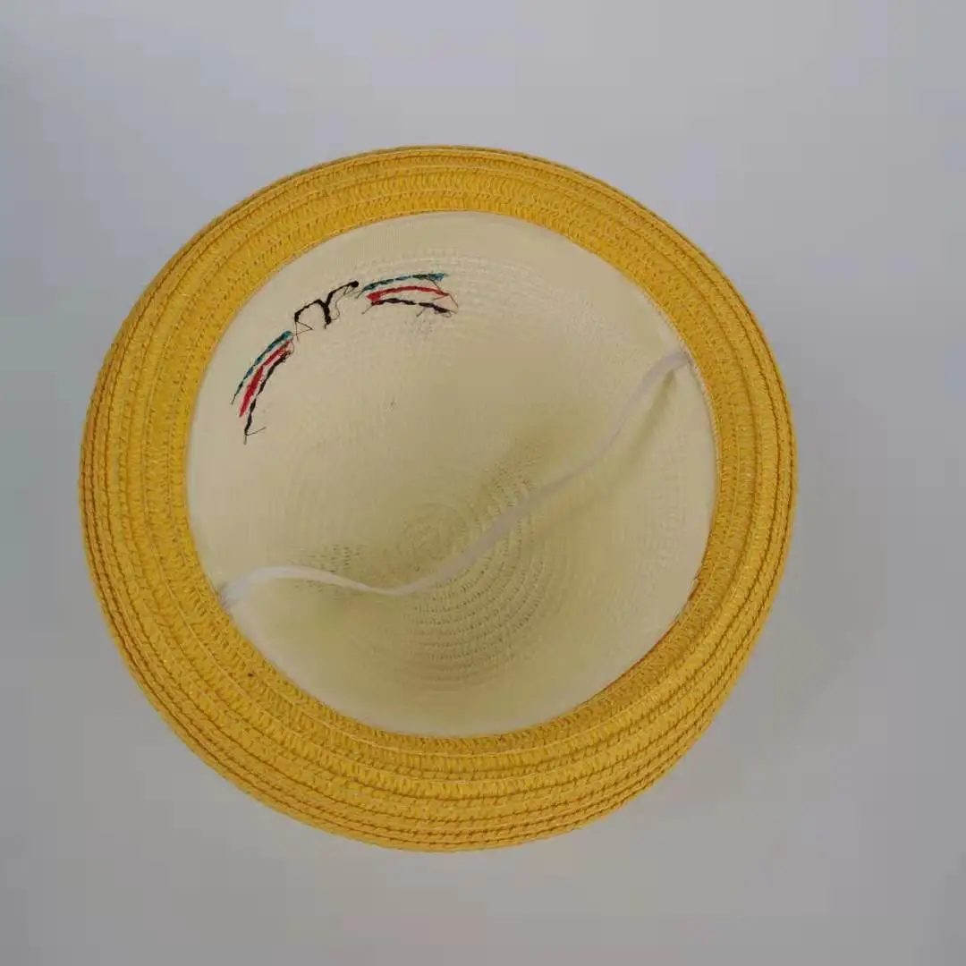 Соломенная шляпа с бантом для девочек пляжа лето детские шляпы от солнца |