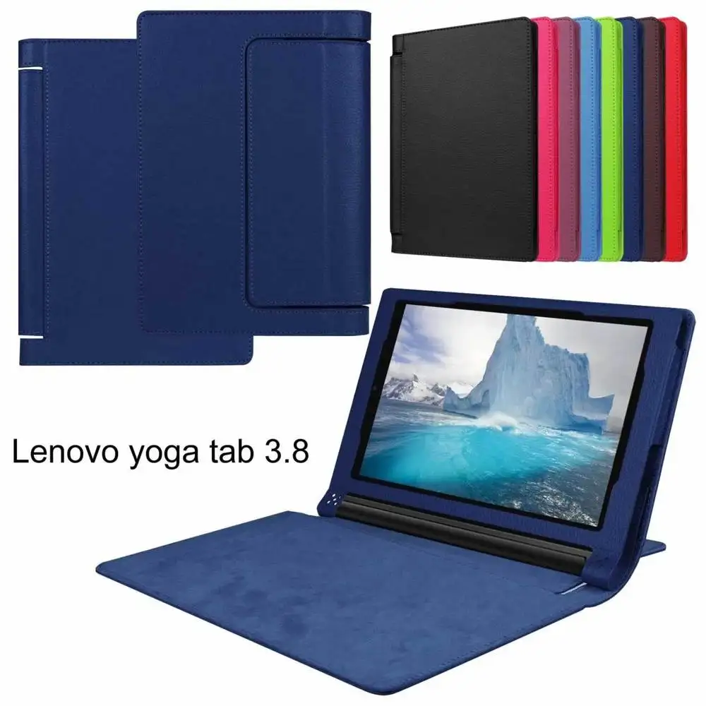 3 в 1 роскошный Личи узор из искусственной кожи чехол для lenovo Yoga tab 850F YT3 850M + пленка
