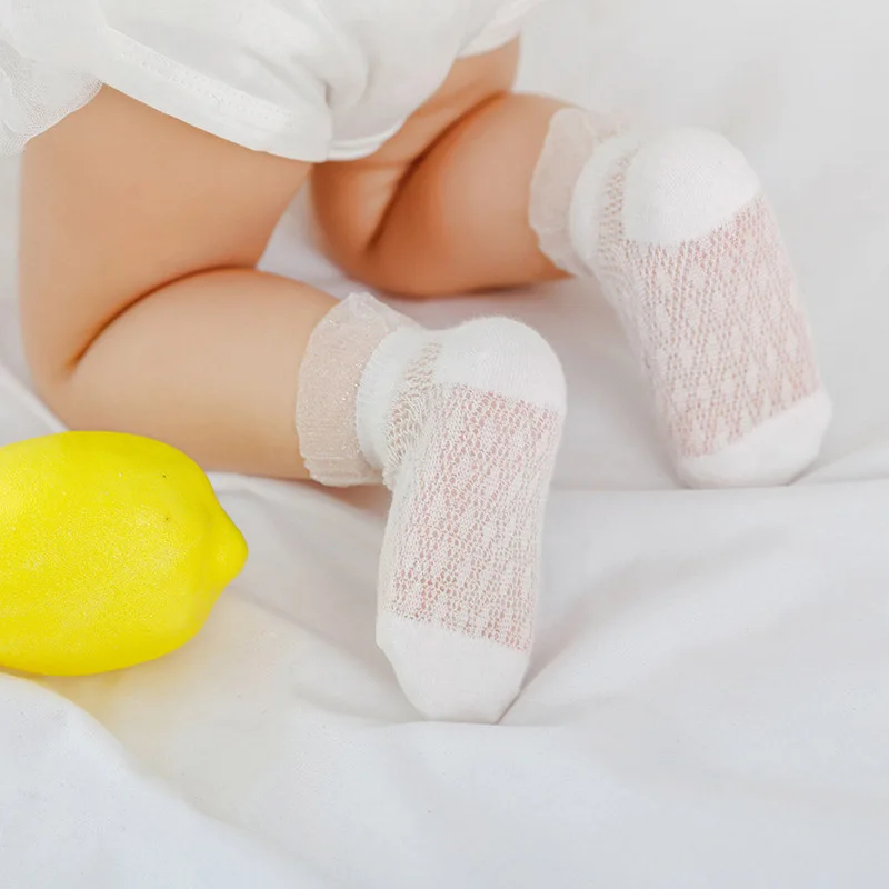 2 пара/лот принцесса кружева Носки для новорожденных детей Meia Infantil летнее платье