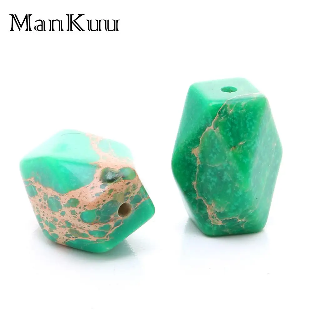 Mankuu 10*14 мм нерегулярные зеленые бусины Jaspers заводская цена морской осадка