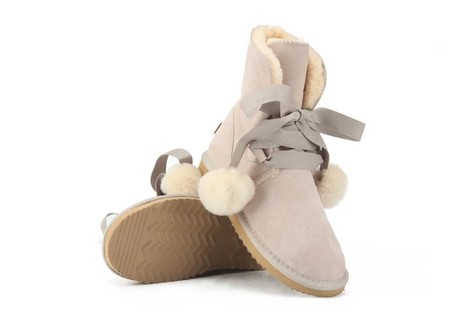JXANG/модные женские зимние ботинки наивысшего качества ботинки из натуральной воловьей кожи теплые зимние ботинки женские ботинки на шнуровке США 3-13