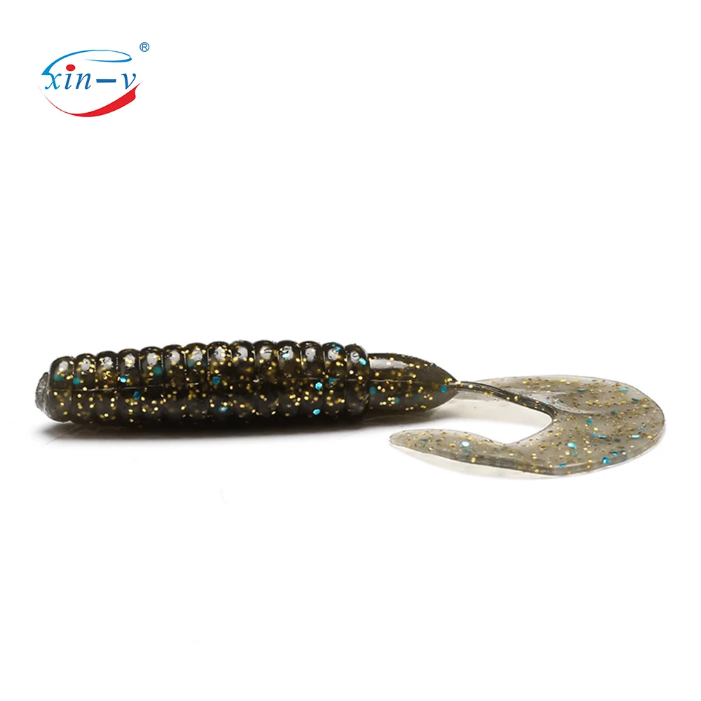 10pcs/lot 70mm 4.5g Soft KAL70 Artificial Bait Shad Swimibaits Grub Small Bass Fishing Lure for Jig Worm Head 6 Colors | Спорт и