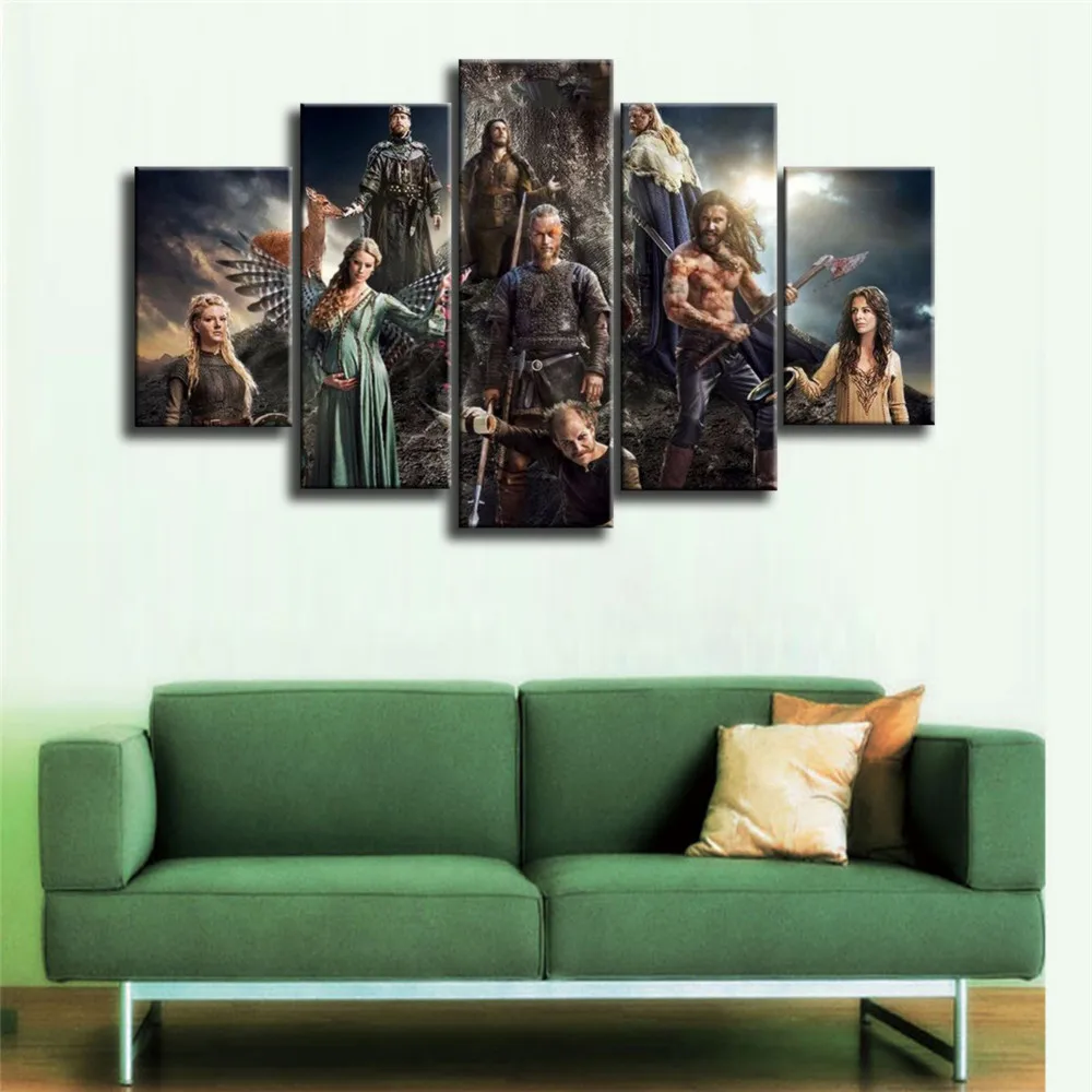 ТВ серии Vikings 5P картины печать на холсте HD Абстрактная Картина офисная настенная