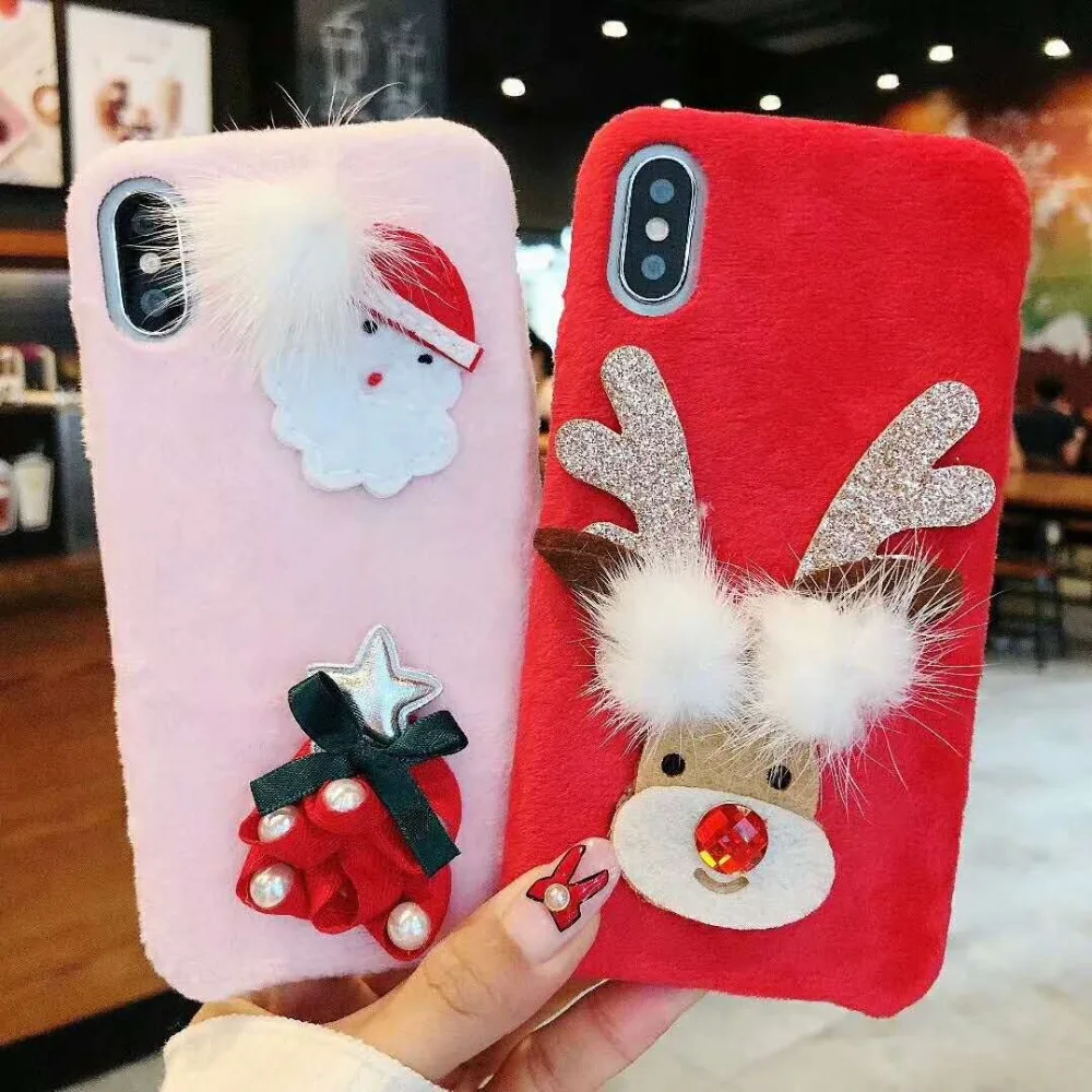 Easterm X Чехлы новогодний Рождественский теплый зимний чехол для iPhone XS 6 S Plus 7 8 P XR MAX