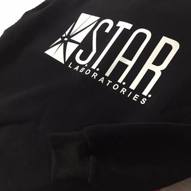 Flash Barry Allen Star Lab Labs, черные толстовки, мужские пуловеры с длинным рукавом, толстовка, Мужская одежда, стрела, друг