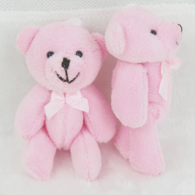 50 шт./лот плюшевые мини-игрушки Ted Bear 8 см розовые мишки тедди плюшевая подвеска