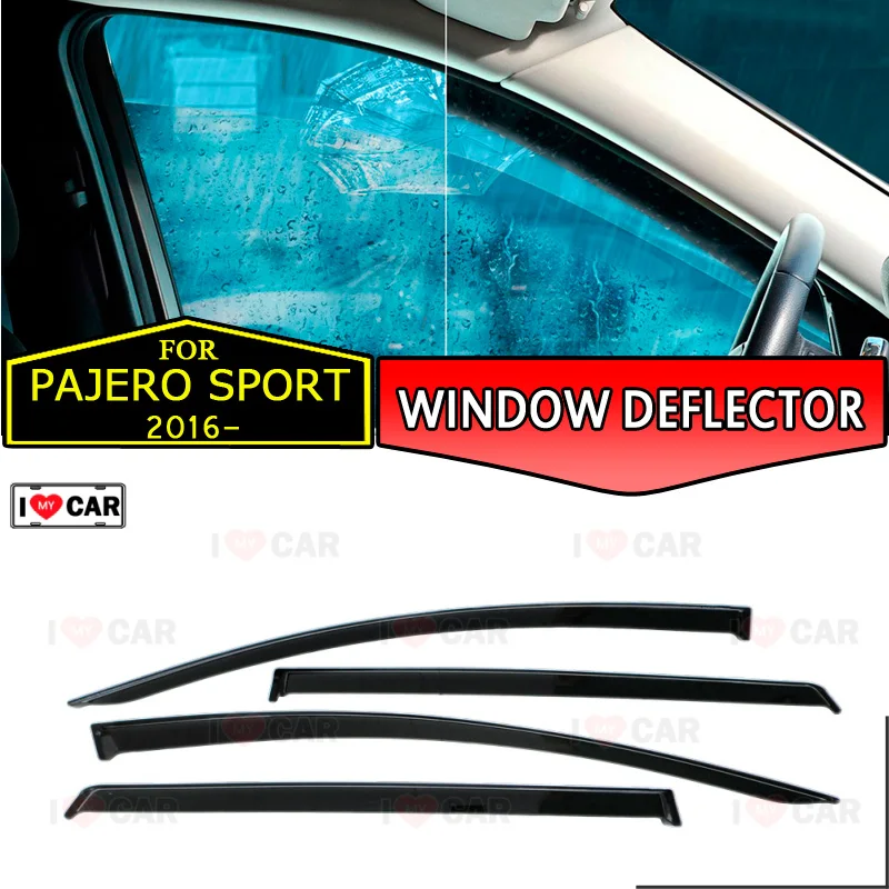 Оконный дефлектор для Mitsubishi Pajero Sport 2016 Автомобильный оконный ветрозащитный