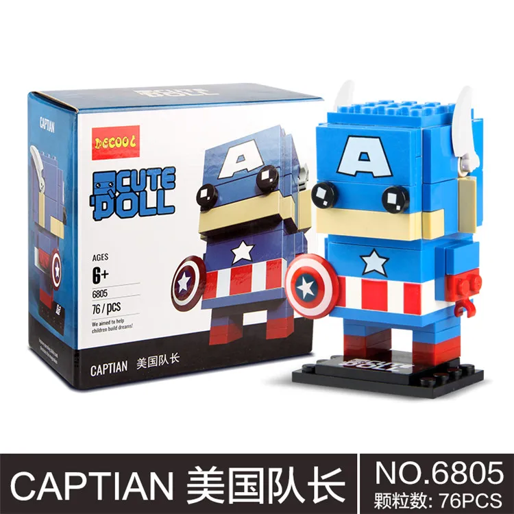 H& HXY милая кукла 6801-6822 18002 Voltron King мини-кубики Супер герои marvel Мстители Фигурки Decool строительный блок - Цвет: 6805