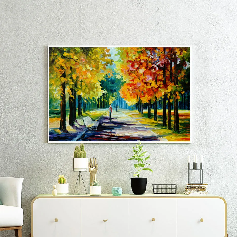 Boulevard Abstract Print Canvas Poster Oil Painting Wall Art Pictures For Living Room Home Decor L090 | Дом и сад