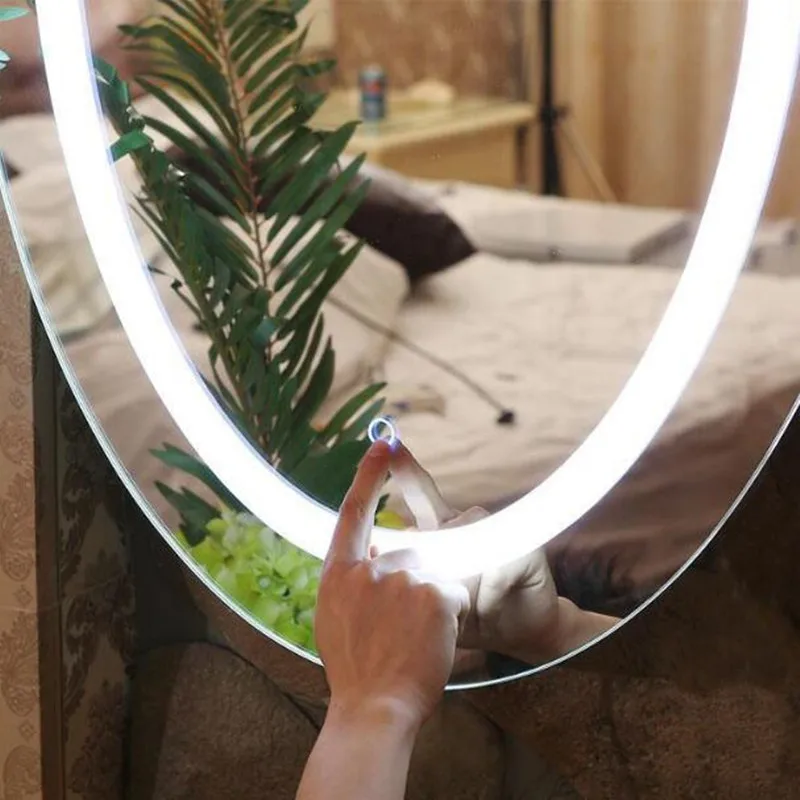 Bright Durable Anti-fog 60*80cm Led Light Mirror with Touch Switch for Bathroom Hotel Modern High End Wall mirror Lamp 1768 | Освещение