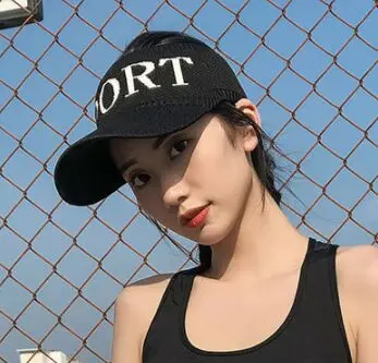 sport black Женская Повседневная походная Кепка для путешествий, козырек от солнца, уличные вязаные шапки, спортивные безрукавные открытые солнцезащитные козырьки, Пляжная сетчатая Кепка для гольфа, женская - Цвет: sport black