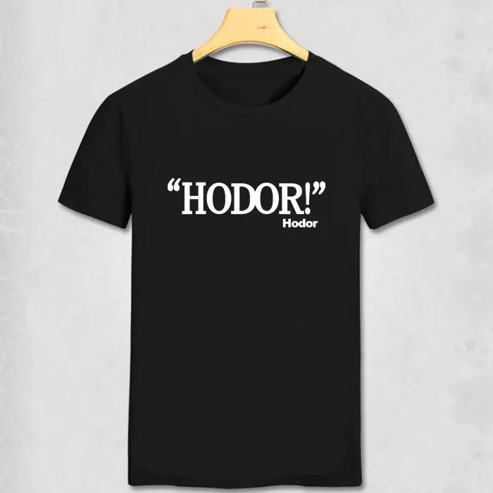 Игра престолов Футболка с принтом для мужчин hodor футболка Camisetas коротким рукавом