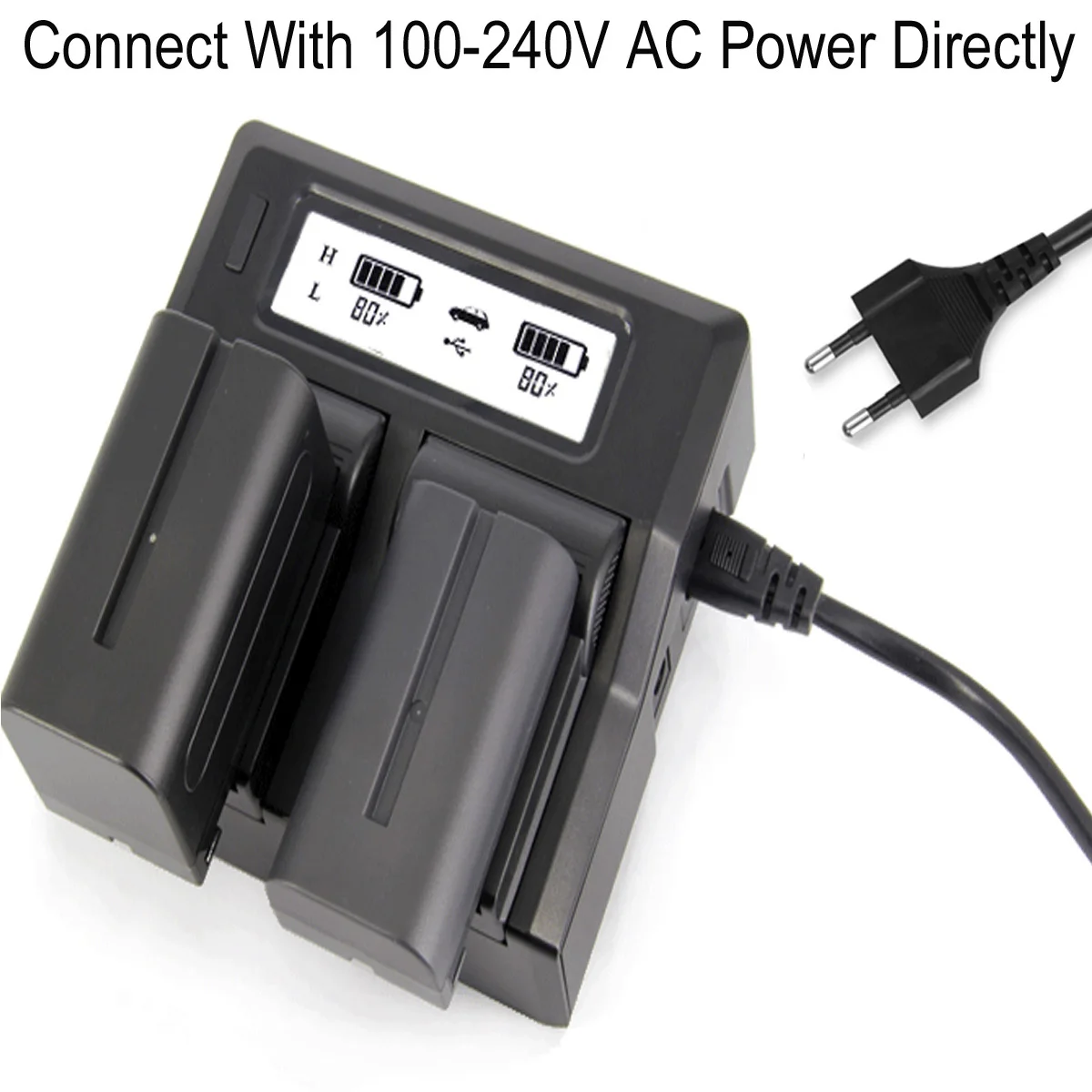 Двойное зарядное устройство для ЖК экрана Sony DCR PC6E PC8E PC9E PC100E PC110E Handycam