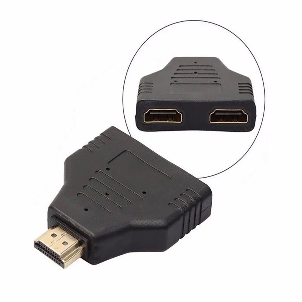 Адаптеры для сим-карт HDMI 1080 P 1 Мужской в 2 Женский из Splitter плоский адаптер