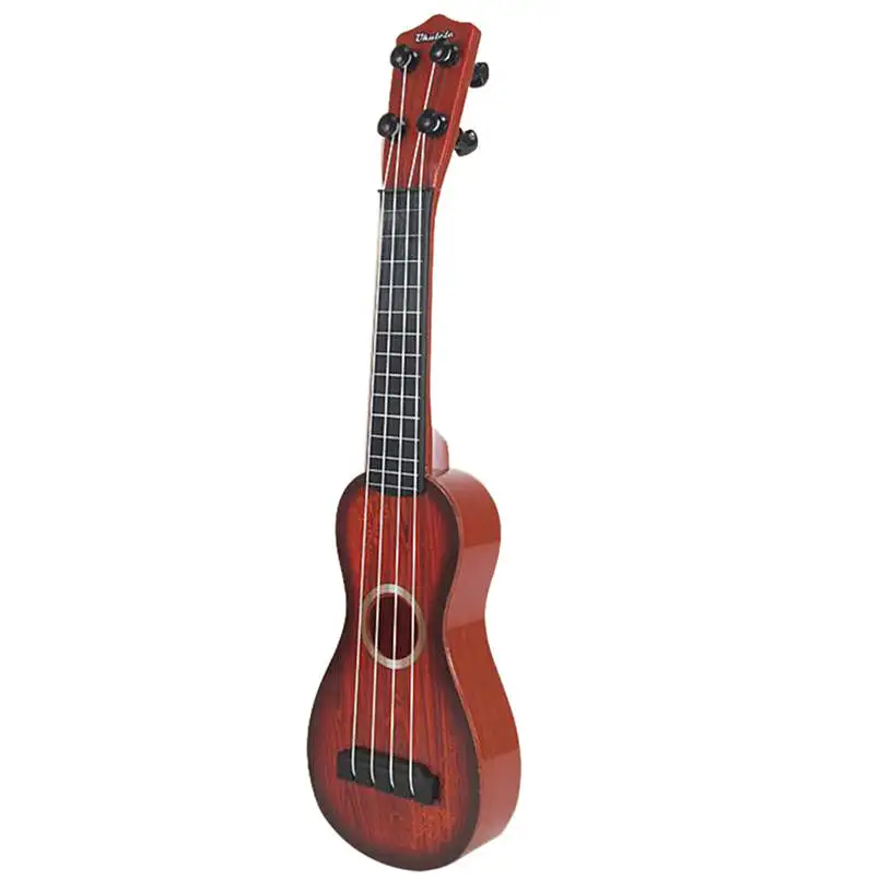 Brown Мини-игрушка Ukule для начинающих, Классическая гитара укулеле, обучающий музыкальный инструмент, игрушка для детей, развивающая ducatial music toy20 - Цвет: Brown
