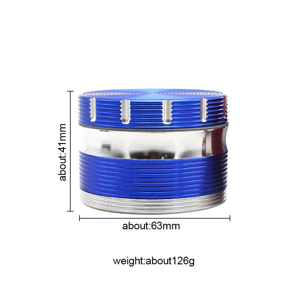 

SY Aluminum Alloy Color Matching Thread Grinder 63mm Four-layer Metal Grinder Tobacco Grinder Smoking Accessories