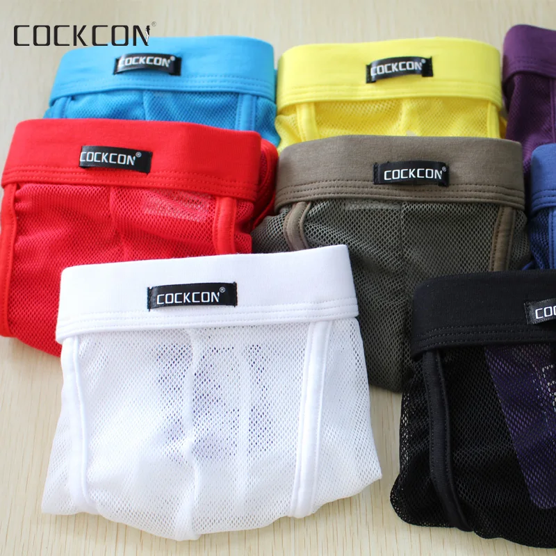 Cockcon боксеры шорты для мужчин Сетчатое Нижнее белье Cueca прозрачное сексуальное