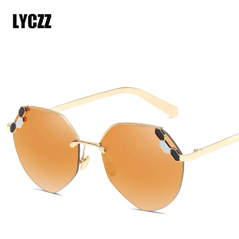 LYCZZ Trend солнцезащитные hd очки дорожные оттенки круглые линзы океана фирменный