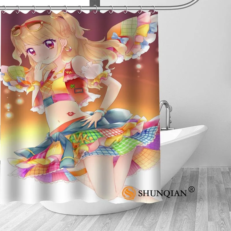 Новый Aikatsu! Занавеска для душа украшения ванной комнаты дома водонепроницаемая