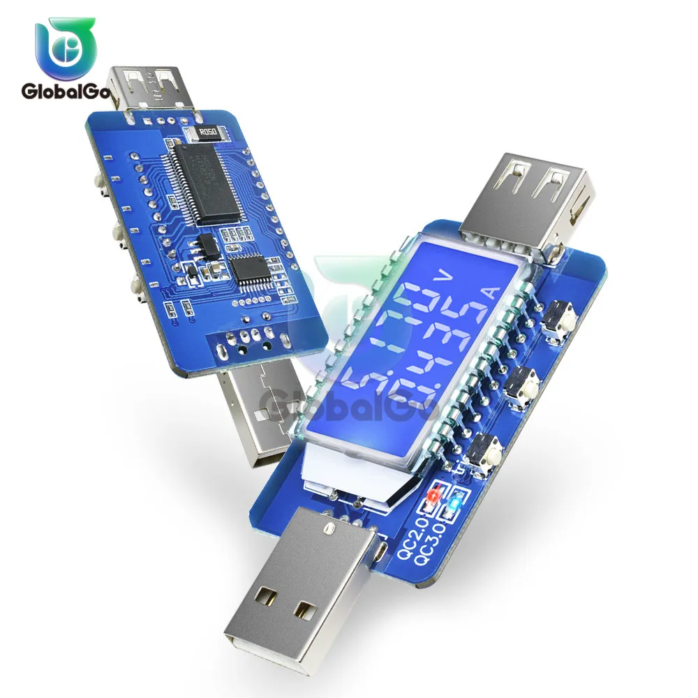 QC3.0 QC2.0 4 V-28 V Электрический афера Мощность триггер ЖК-дисплей цифровой детектор USB