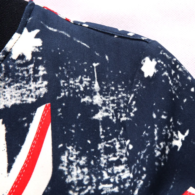 Мужская повседневная куртка с принтом американского флага Размеры S ~ 2XL весна